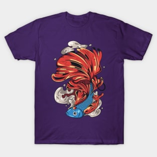 Blue and orange fish T-Shirt